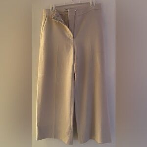 MM Lafleur Cream Textured Trousers